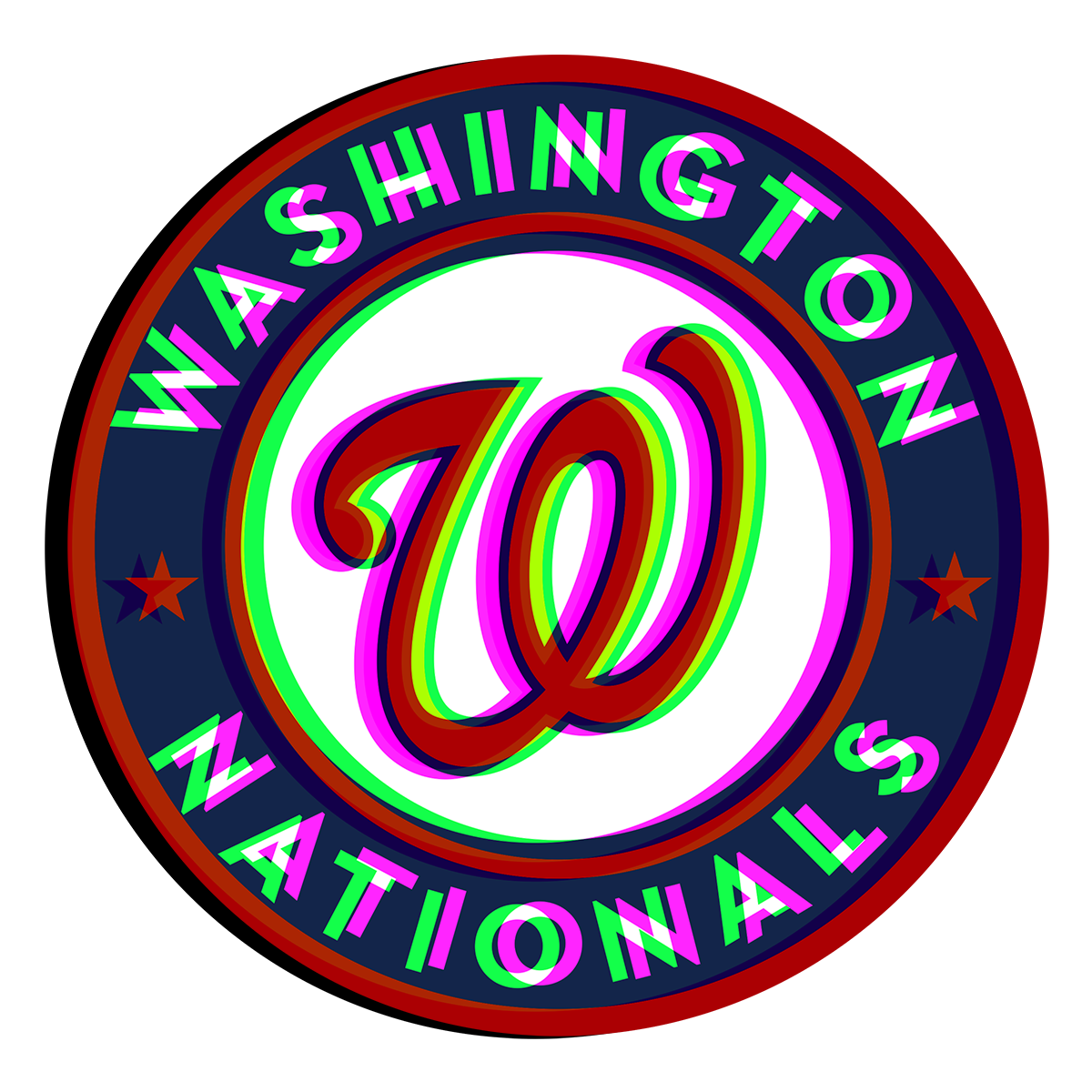 Phantom Washington Nationals logo iron on paper